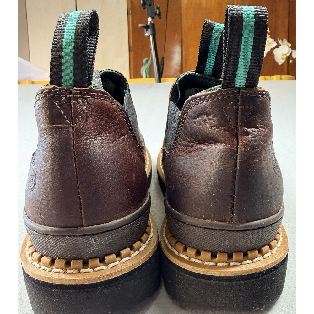 Georgia Giant Boots Womens 7.5 M Romeo Slip On Work Shoe Brown Leather - Picture 11 of 14